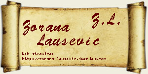 Zorana Laušević vizit kartica